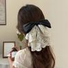 French Lace Bow Ponytail Clip Sweet Shark Clip Bohemia Holiday Style Hairpin Hair Accessories