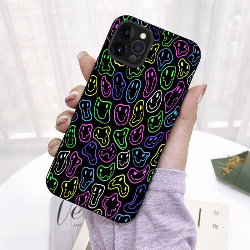 Милый забавный чехол для телефона с изображением смайлика Trippy для iPhone 11 12 13 Mini Pro Max 8 7 6 6S Plus X 5 SE 2020 XR XS Funda Case