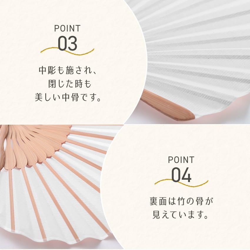 Stylish Business Fan with Fan Bag and Handkerchief Set [Osaka Choseido] Women's (Gray)