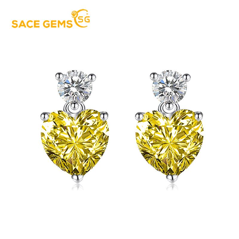 Sace Gems Classic Copper Alloy Zircon Earrings Ladies Jewelry Wedding Promise Party Gift