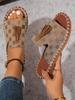 2024 Women's Tassel Flat Sandals: Leopard Print, Size 40-43, European & American Style