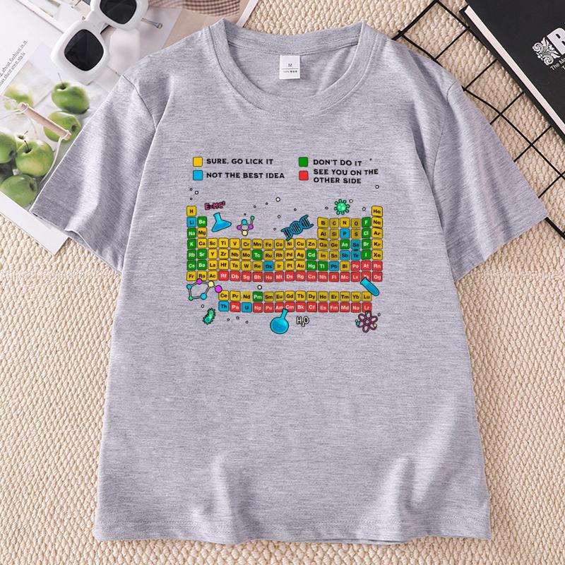 Can I Lick It Periodic Table TShirt Sarcastic Funny Science Gift for Teacher T Shirt Unisex Unisex Cotton Short Sleeve Printed Tees