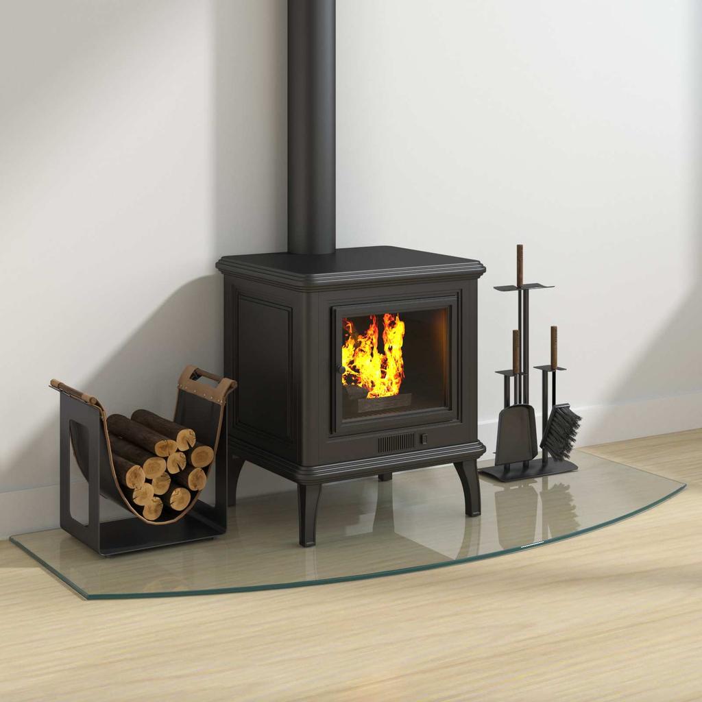 Fireplace Glass Panel Transparent 120 x 50 cm Glass