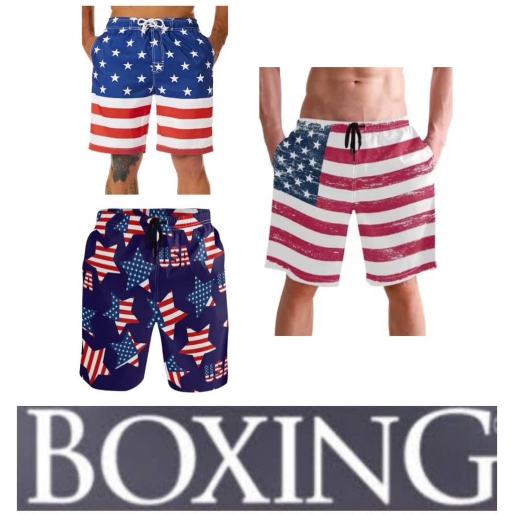 Боксерские шорты, штаны, флаг США, Америка, 3D-принт, боевые тренировки, смешанные боевые искусства, унисекс, мужчины, женщины, быстросохнущие, фитнес, спортзал, спорт, тренировка, повседневная уличная одежда