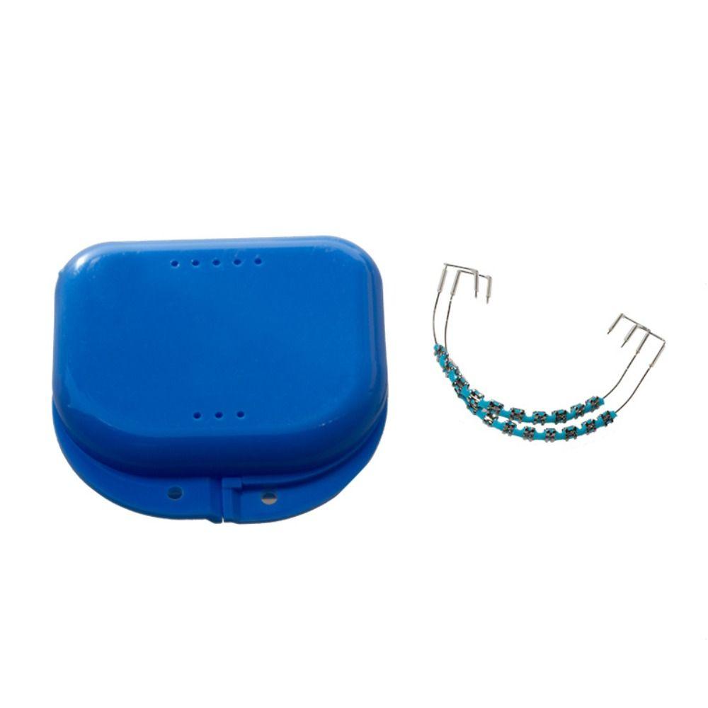 1 Set with Metal Wires Fashion Braces with Storage Box Orthodontic Ligature Ties Adults Teens