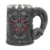 Pentagram Horn Stainless Steel Beer Mug 3D Tankard Coffee Beer Mug Drinks Mysterious Magic Fan Gift