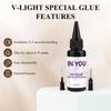 Tangle-Free UV Hair Extension Kit: 2X Faster Remover + 30g Glue & Spares for Invisible Extensions – Salon & Home Use