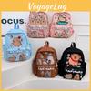 Cute Drinking Capybara Milk Tea Bcrocodile Fries Cartoon Pattern Kid Backpack