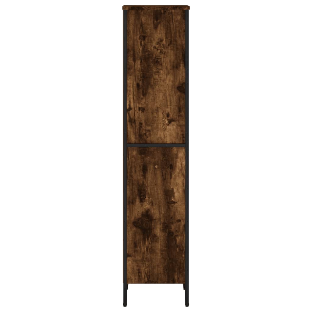 Vidaxl Regał, Przydymiony Dąb, 50X31X137,5 Cm, Materiał Drewnopochodny