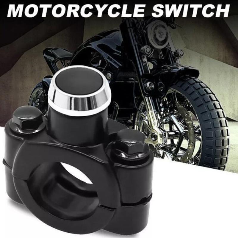 Универсальный 7/8" Переключатель для Мотоцикла Крепление на Руль Звуковой Сигнал Фара Стробоскоп Мгновенная Кнопка Переключателя Алюминиевый Сплав Выключатель