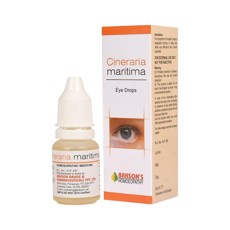 Капли для глаз Цинерария Маритима (10 мл), Cineraria Maritima Eye Drops, Bakson
