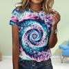 Модная женская футболка с принтом «vortex», забавная повседневная футболка с круглым вырезом и короткими рукавами, летняя женская футболка