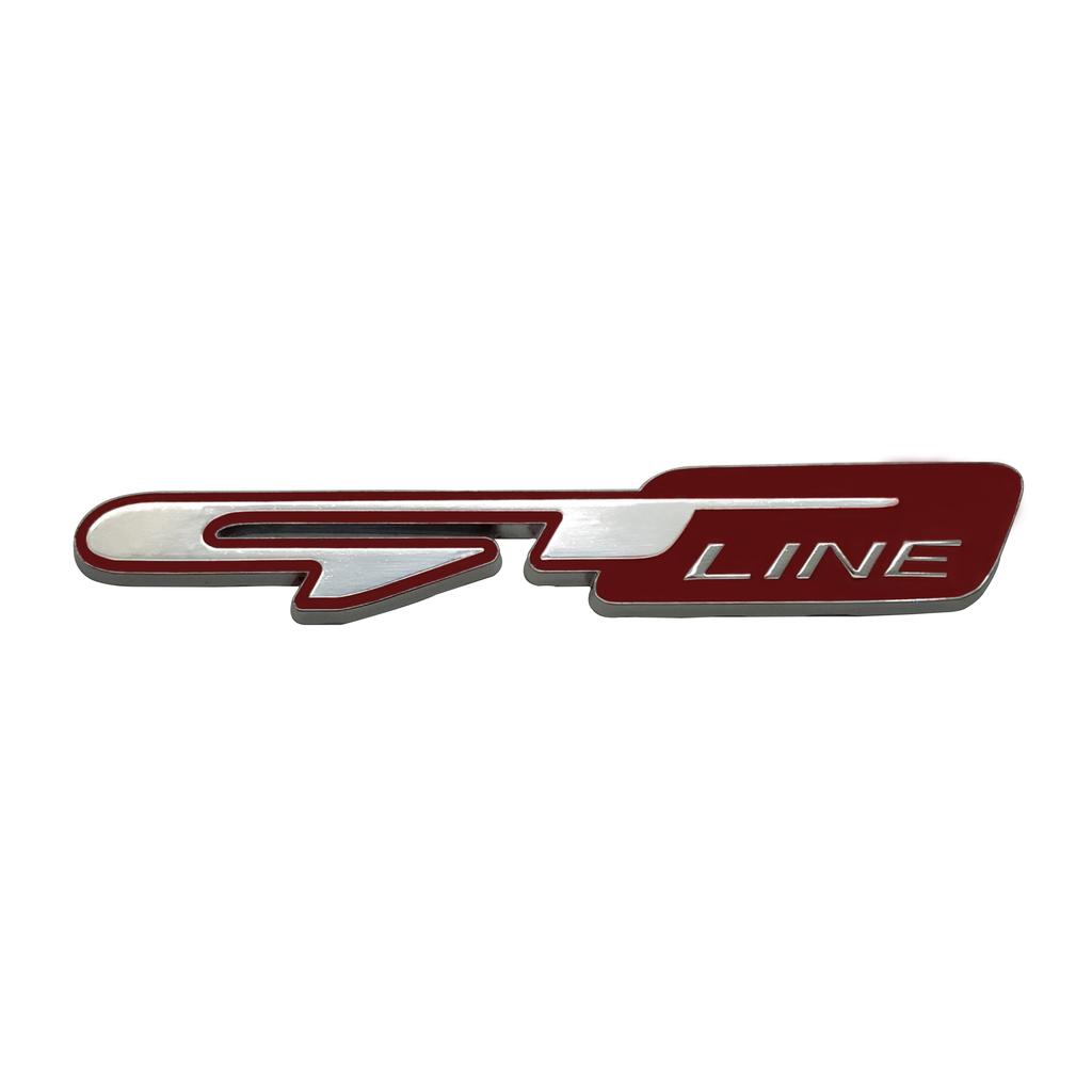 XWGZ4 3D Metal Car Tuning Atuo Emblem Sticker GT Line Decals For Kia Forte Ceed For Hyundai i30 solaris tucson For Peugeot 206 308 208