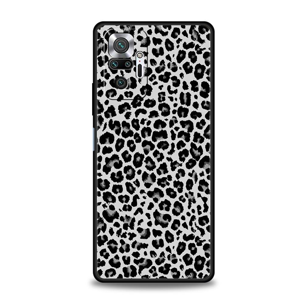 Чехол для телефона с принтом леопарда и гепарда для Xiaomi Redmi Note 14 13 5G 10 11 12 Pro Plus 4G 14C 13C 12C 10C Черный чехол