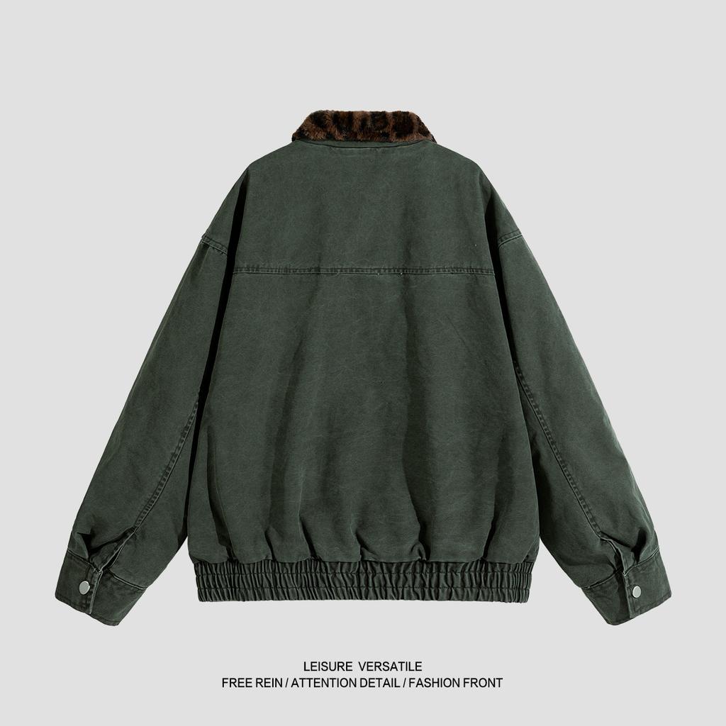 Универсальное пальто Минималистичная хлопковая куртка высокого класса Мужская куртка 2026 года Выстиранная Под старину Лацкан Мужская Весенне-осенняя одежда Дышащая Рабочая Повседневная куртка
