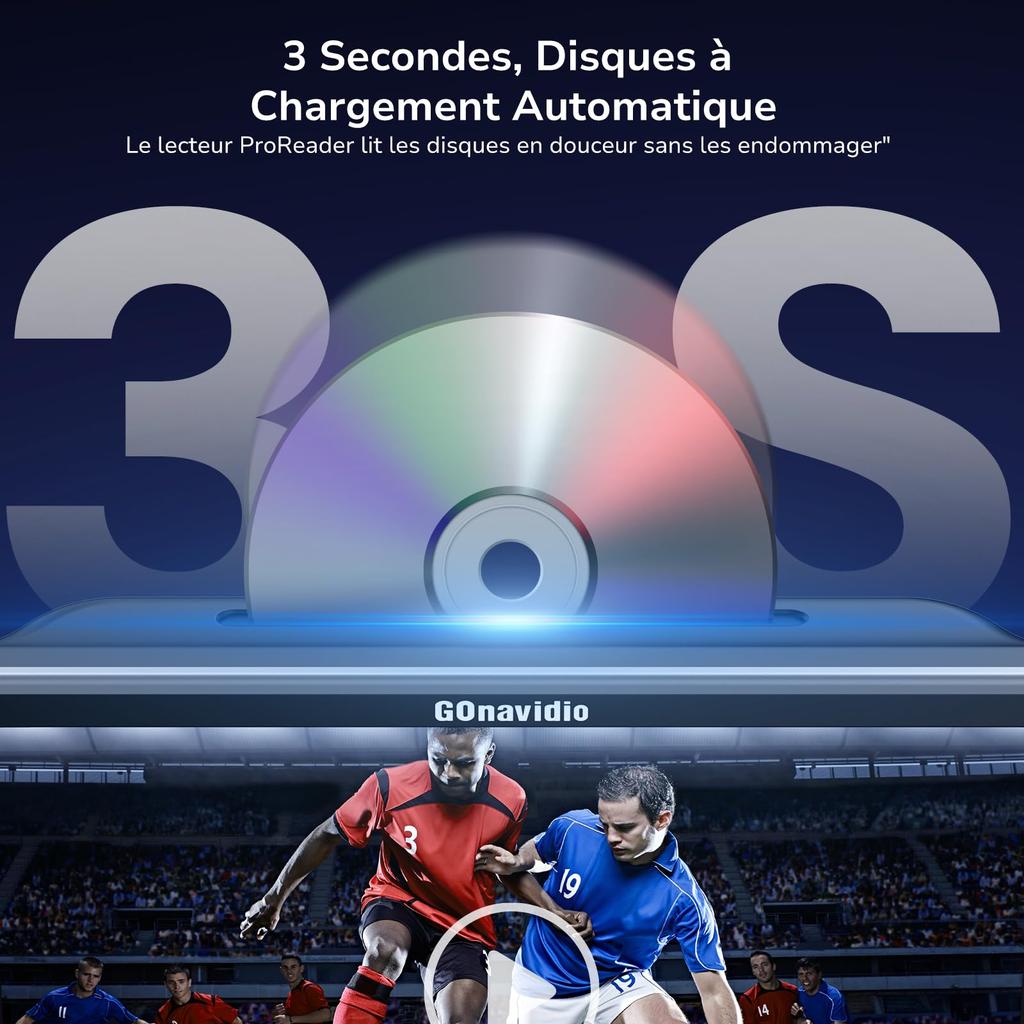 GONavidio Headrest Monitor DVD Set of 2 Slot In HDMI Input Smartphone Sync DVD Player Car Inch CPRM Resume Region Free Headset 2 Pieces 1080P Video SD