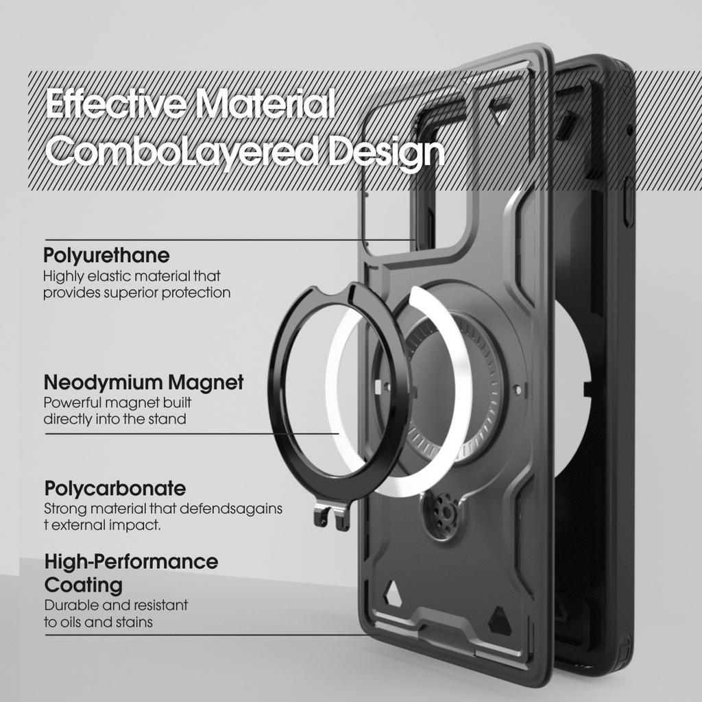 Для Moto G Stylus 5G Case 2025 [магнитный противоударный] с подставкой и шнурком | Совместимость Motorola