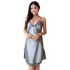Women Nightwear Sexy Mini Nightgowns Deep V Straps Skirts Tempatation Silk Lace Sleepwear