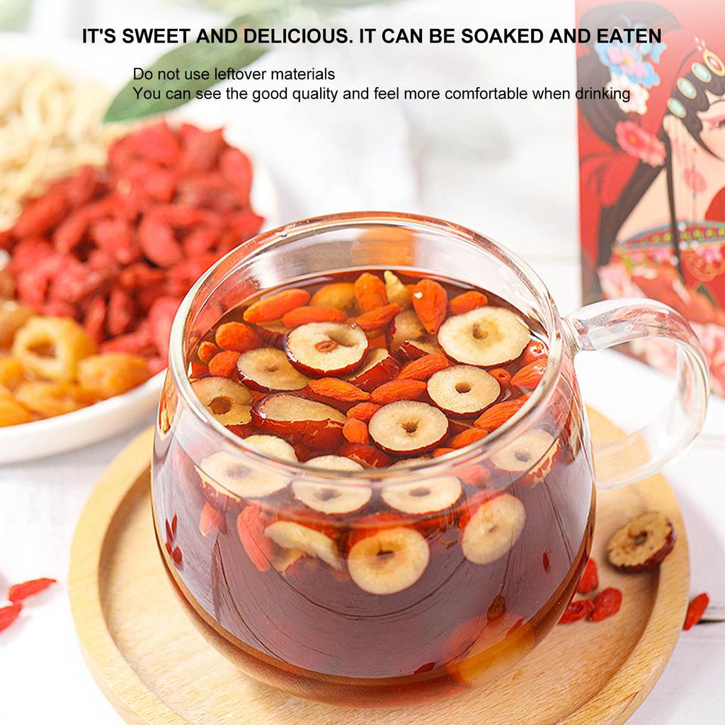 Black Sugar Ginger Jujube Tea Chinese Traditional Longan Wolfberry Healthy Tea for Dysmenorrhea