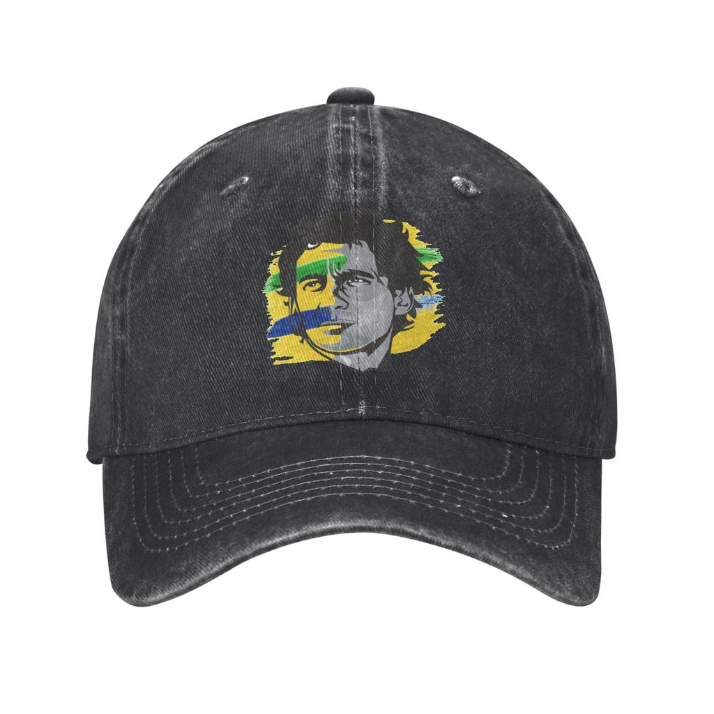 Casual Ayrton Senna Art Baseball Caps Unisex Style Distressed Washed Headwear Outdoor Summer Unstructured Soft Hats Cap