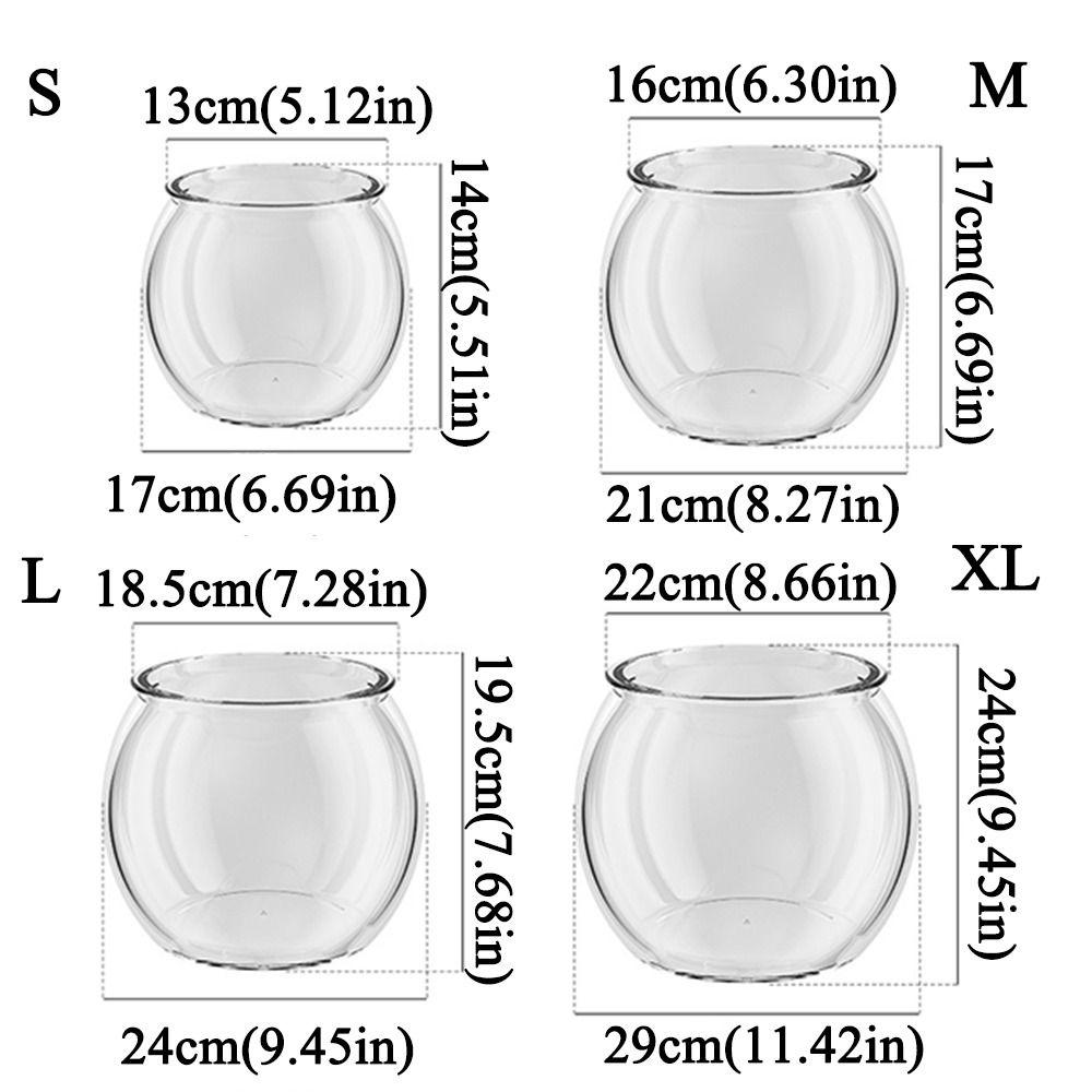 Plastic Desktop Fish Tank Ultra Clear Desktop Small Aquarium Round Fish Bowl Desktop Decoration