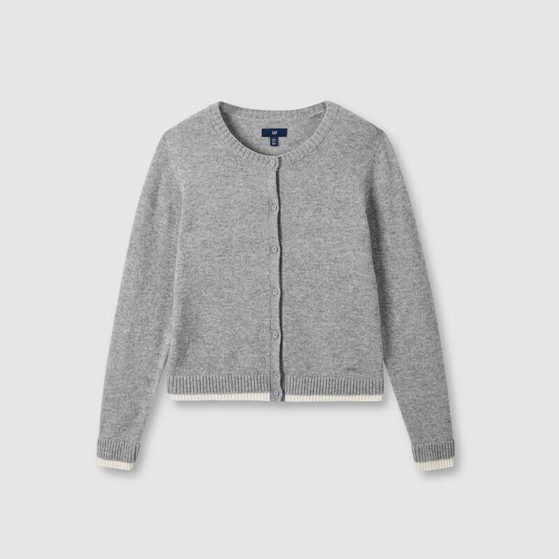 Gap Women's Ribbed Knit Wool Cardigan with Spliced Hem