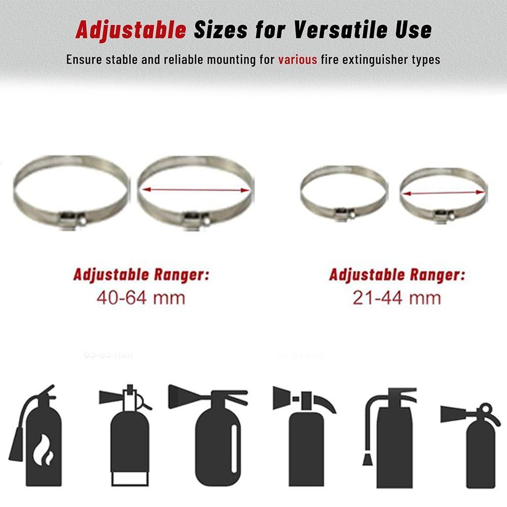 Adjustable Mounting Fire Extinguisher Mount Fire Extinguisher Bracket  for Car Motorcycle