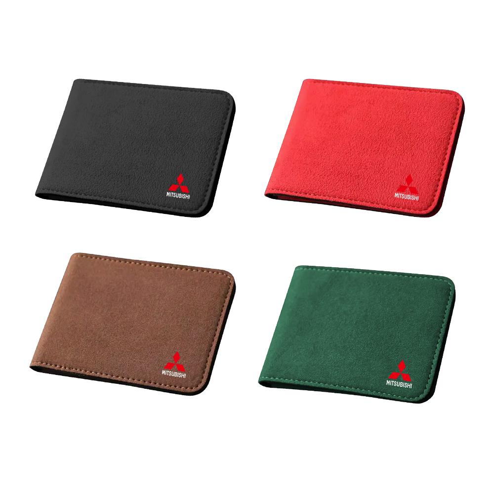 bljm6 Car Wallet Driver License Cover Passport ID Card Package Auto Badge Accessorie For Mitsubishi Ralliart Outlander Lancera EX Asx