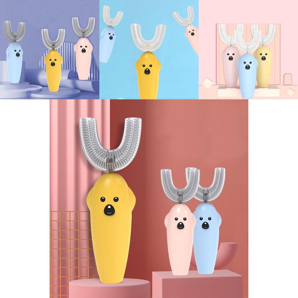 Нежная электрическая зубная щетка для детей с безопасным силиконовым дизайном и автоматической функциональностью