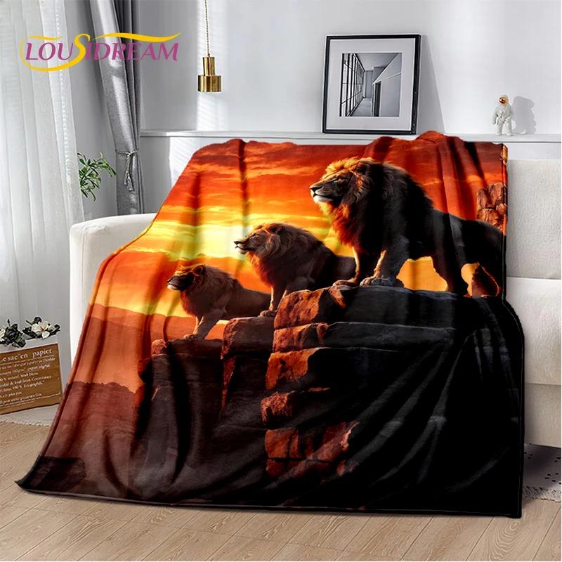 Свирепый тигр лев леопард зверь животное дикая природа мультяшное одеяло, мягкое покрывало для дома спальни кровати дивана пикника офиса покрывало