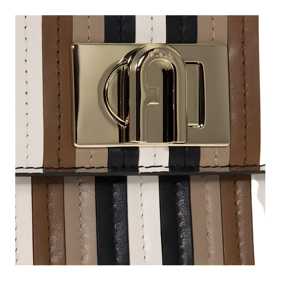 Furla Кожаная сумка на плечо женская бежевая BAFKACO-BX0873-1266S