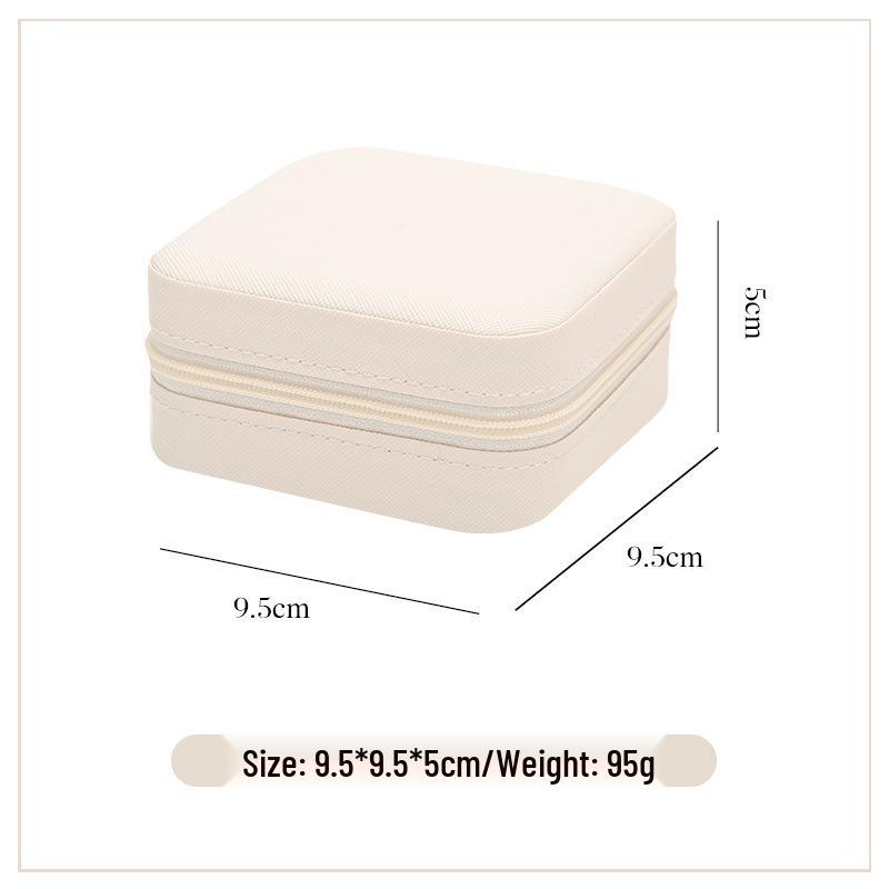 Бархатная шкатулка для драгоценностей на молнии: Портативное хранилище для ожерелий, браслетов, колец и серег