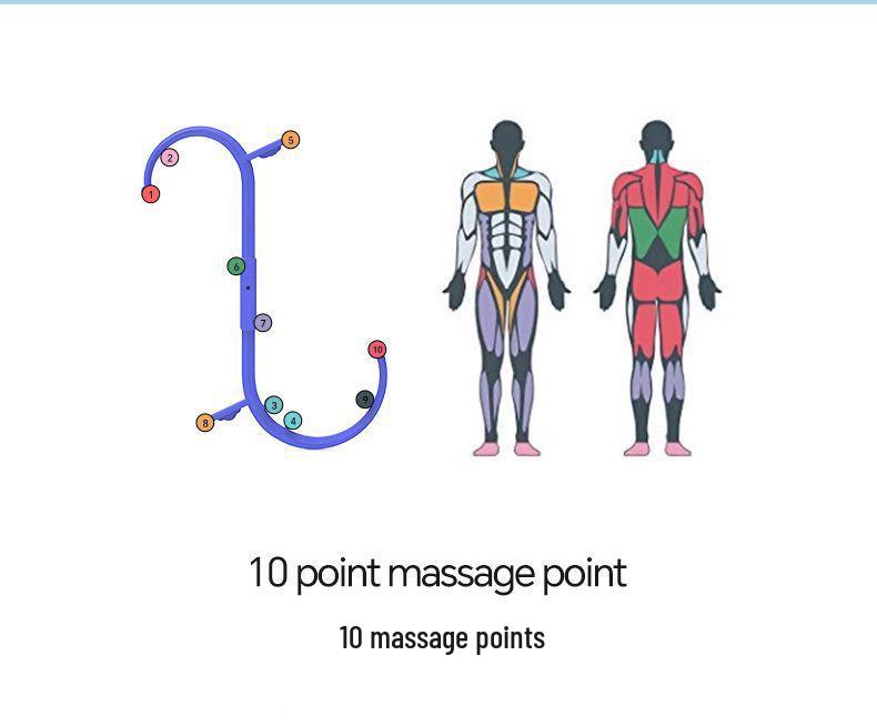 S-образная палочка для глубокого акупрессурного массажа для триггерных точек плеч, шеи, поясницы и спины