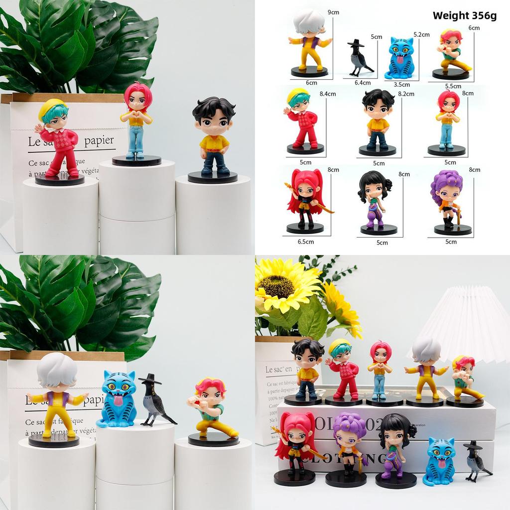 Q Версия Kpop Охотники на демонов ПВХ Модель Украшение Для Поклонников Истребителя демонов В Мультяшном Стиле