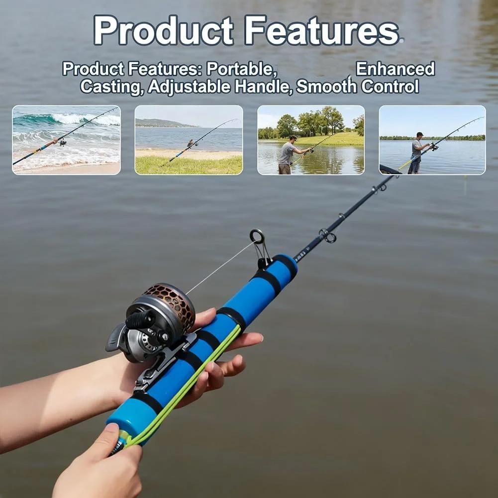 Fishing Catapult Rod Portable Lightweight Catapult Fishing Reel Durable Sturdy Fish Bait Launching Equipment for Traveling Bass