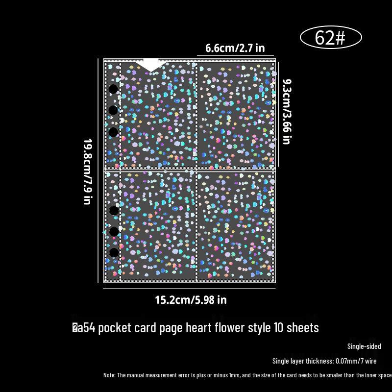 Компактный нескользящий прозрачный альбом для карточек формата А5 с 3-дюймовыми четырехлистными страницами для хранения небольших карточек