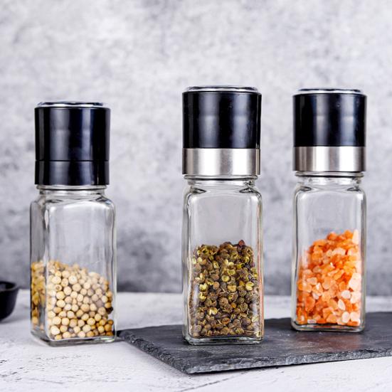 3 шт., бутылка для приправ, регулируемые банки для специй грубого и тонкого помола, ручная мельница для приправ для домашней кухни