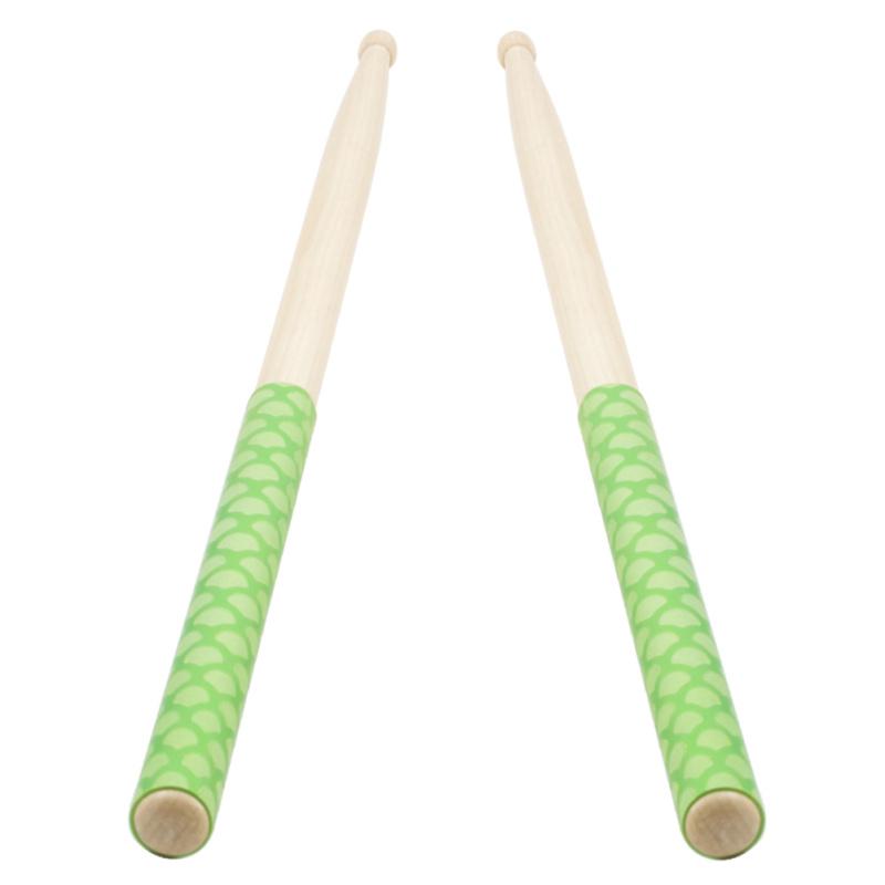 2 шт. барабанные палочки с противоскользящим рукавом и рисунком рыбьей чешуи, красочные барабанные палочки, защитные чехлы для ручек