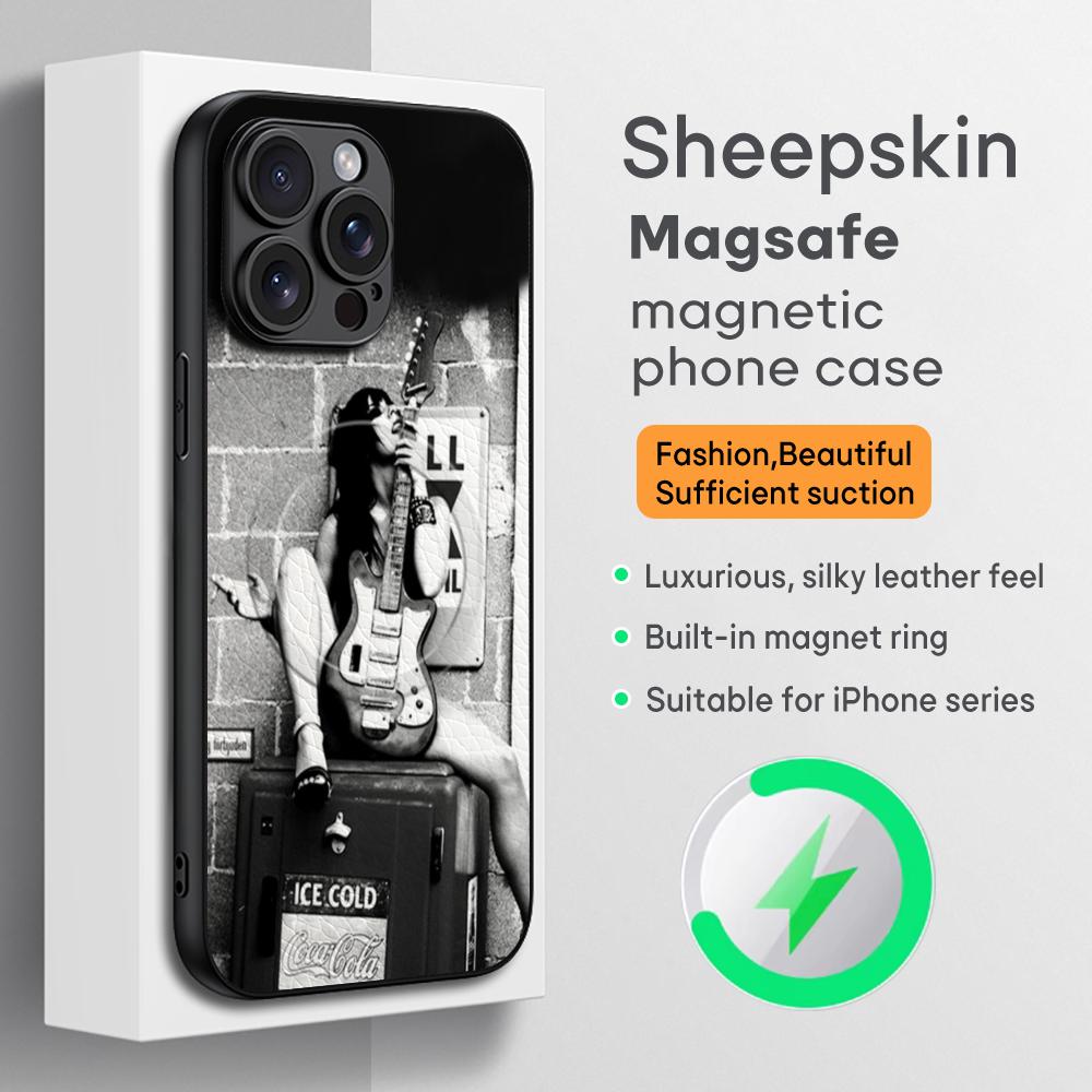 Cool Singer J-Joan J-ETT Hot Phone Case For iPhone 17 16 15 14 13 12 11 Plus Pro Max High-end Luxury Magsafe Sheepskin