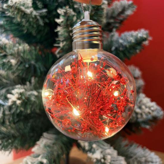 Рождественское украшение LED световые шары мягкое окружающее свечение небьющийся ПВХ праздничные огни праздничный светящийся шар