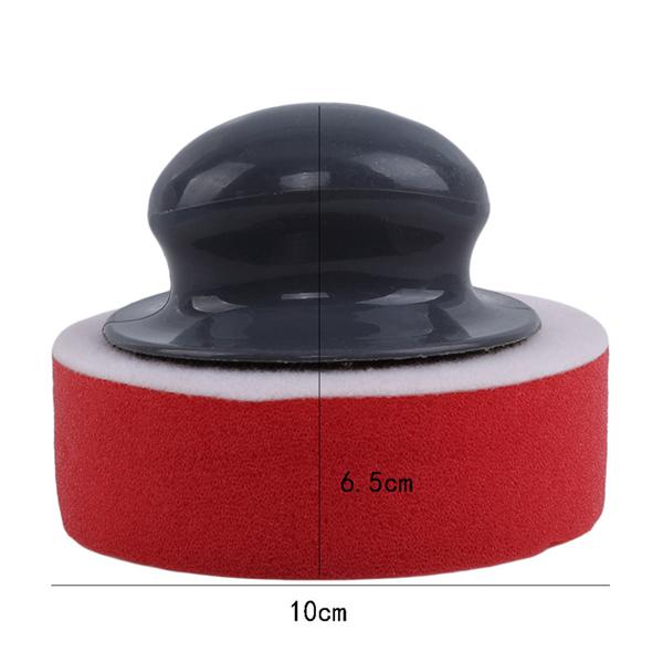 Car Polishing Disc with Handle Waxing Tool Sponge Polishing Wheel and Towel Plate Car Cleaning