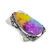 Rainbow Solar Quartz Handmade 925 Sterling Silver Jewelry Ring Size 6 q3Q25