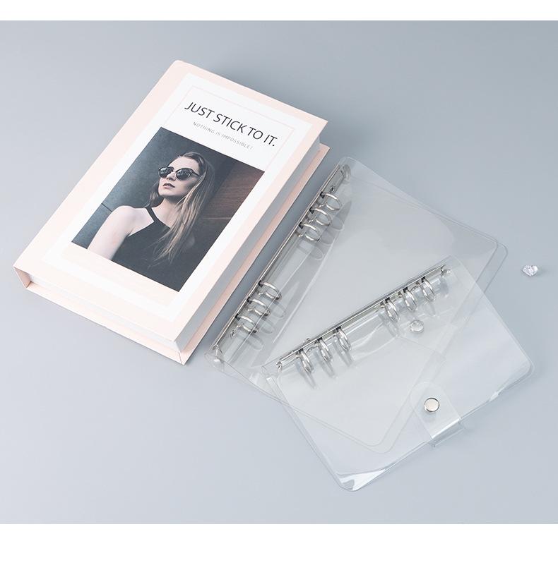 A7/A5/A6/A4/B5 Прозрачный ПВХ планер с кольцевым механизмом и обложкой для блокнота