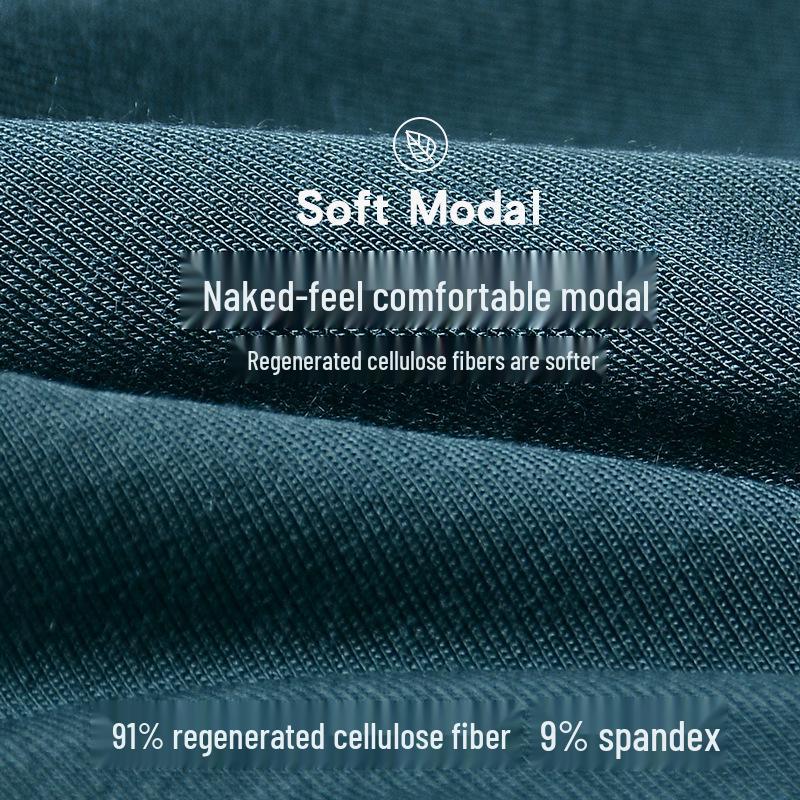 Мужские бесшовные боксеры-брифы из модала с турмалином, дышащие, больших размеров, осенне-зимнего стиля.