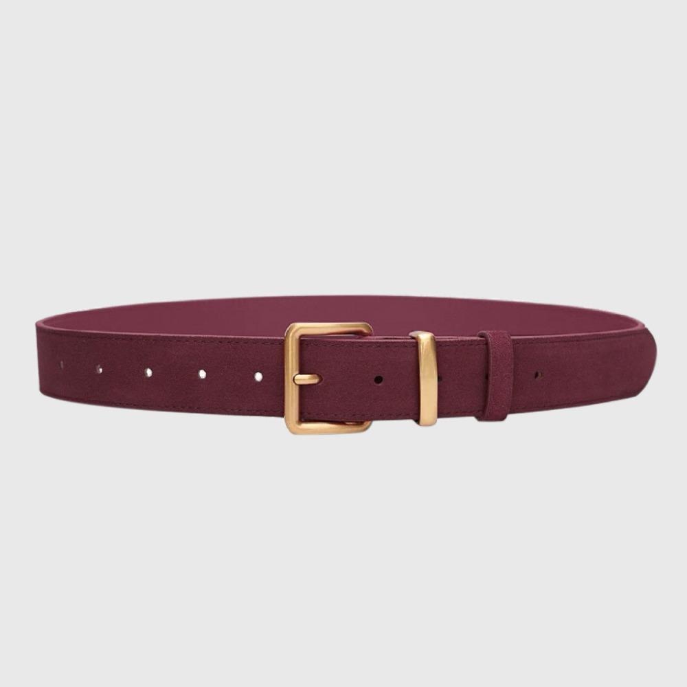 Trendy Pin buckle Suede Leather Belt Luxury Design Casual Business Waist Belt Retro Waistband For Women