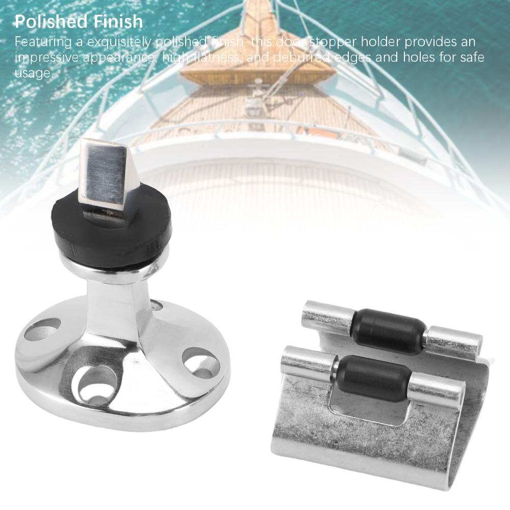 Polished Finish Door Stopper 316 Stainless Steel Door Holder Industrial Secure Fixation  Boat Use