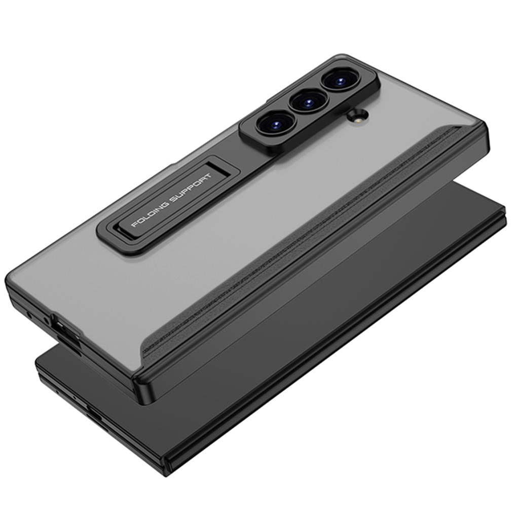 GKK For Samsung Galaxy Z Fold7 5G Case with Kickstand Skin Touch PC+Tempered Glass Slim Phone Cover