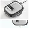For Apple AirPods Pro / Pro 2 Case Clear Electroplated TPU PC Earbuds Cover with Lock Clasp / Carabiner