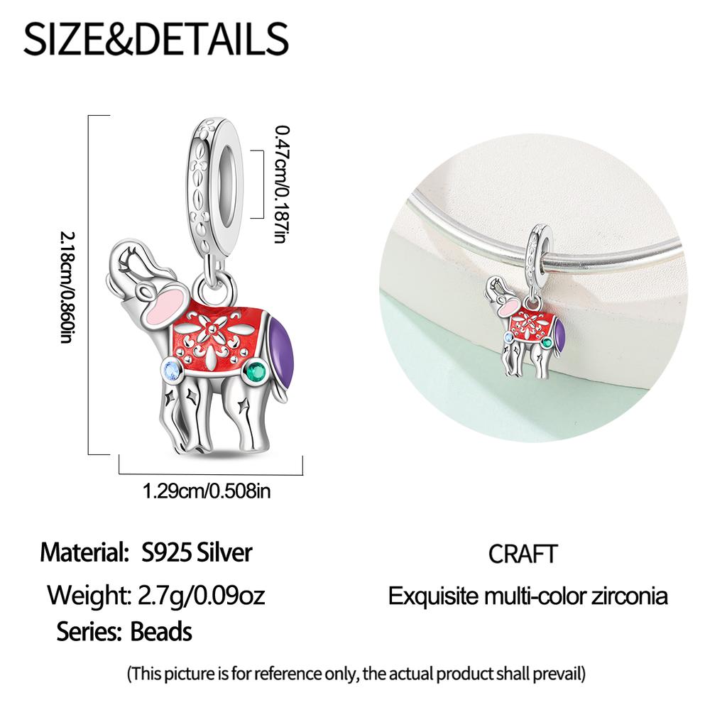 Медь Священный Благоприятный Защитник Слон Серия Подвеска Шарм Бусина Подходит Оригинальный Браслет Для Женщин DIY Ювелирные Изделия