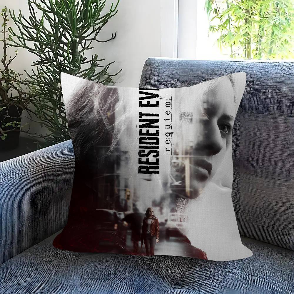 Game R-Resident Evil Requiem Double-Sided Printed Pillow Cover Short Plush Suitable Living Rooms Bedrooms Throw Cushion Cover